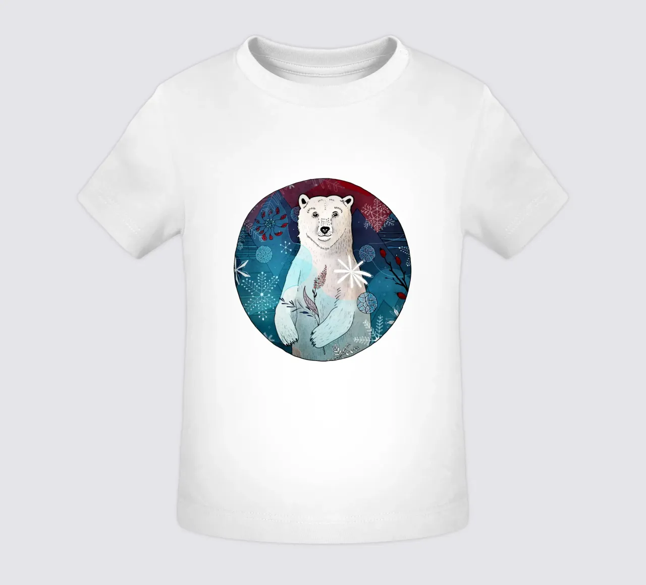 Orso polare con fiocchi di neve maglietta neonato da AnimalArt
