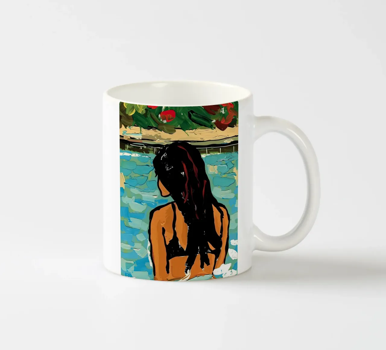 Ragazza in piscina tazza in ceramica da DaarbyN