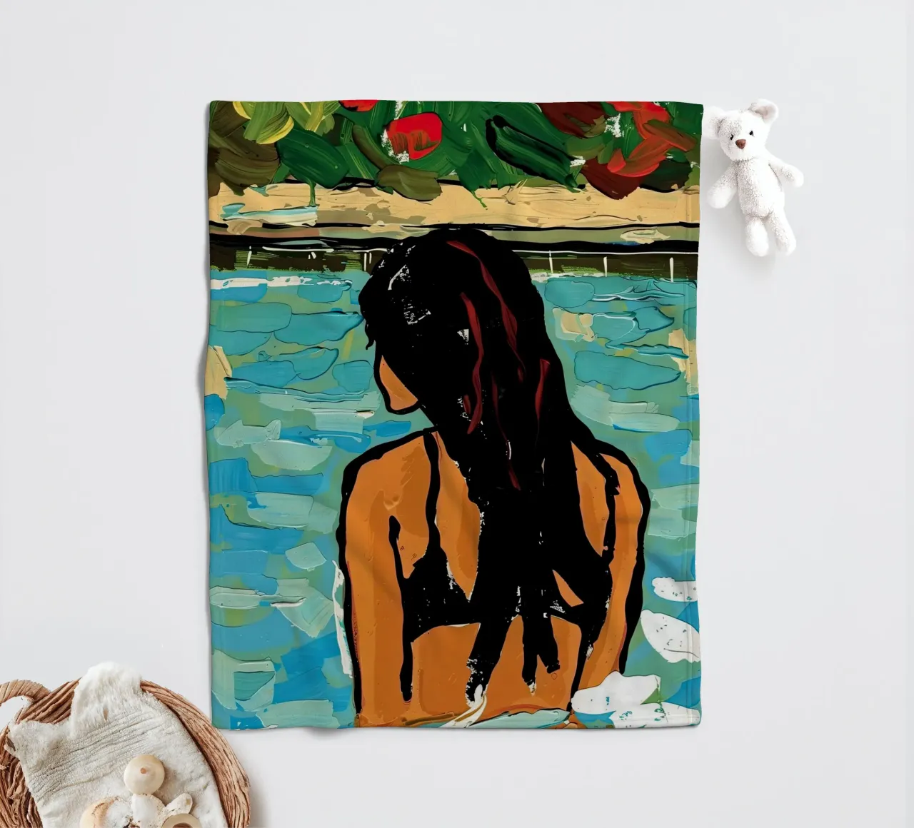 Ragazza in piscina coperta in pile da DaarbyN