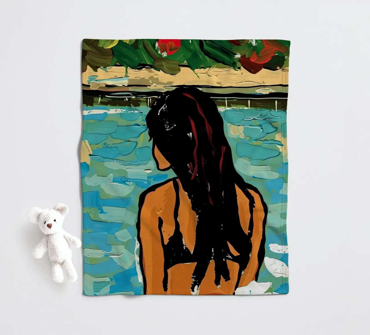 Ragazza in piscina coperta in pile da DaarbyN