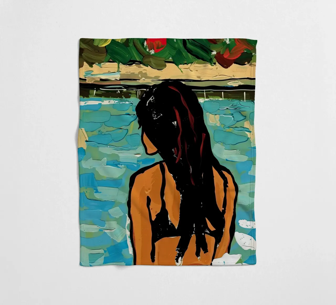 Ragazza in piscina coperta in pile da DaarbyN