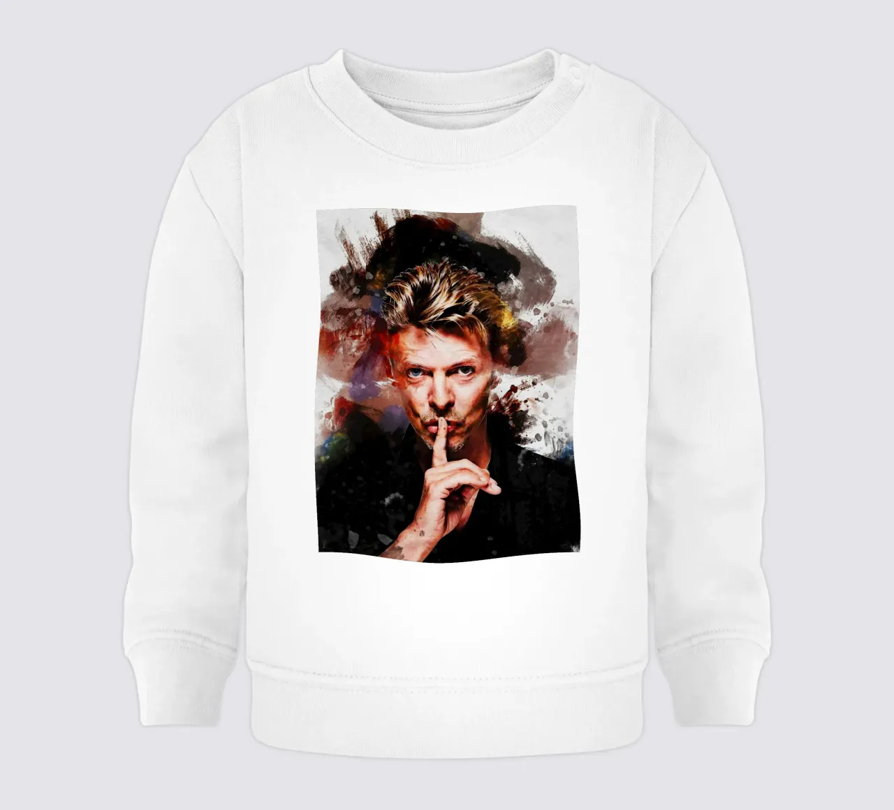 Smudge Ritratto di David Bowie felpa neonato da Gunawan Rb