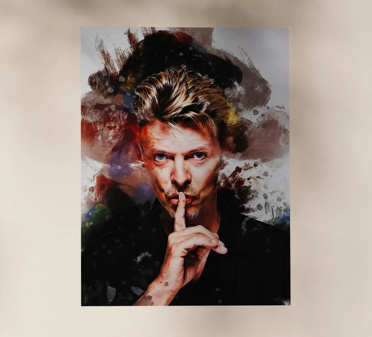 Smudge Ritratto di David Bowie pellicola backlit da Gunawan Rb
