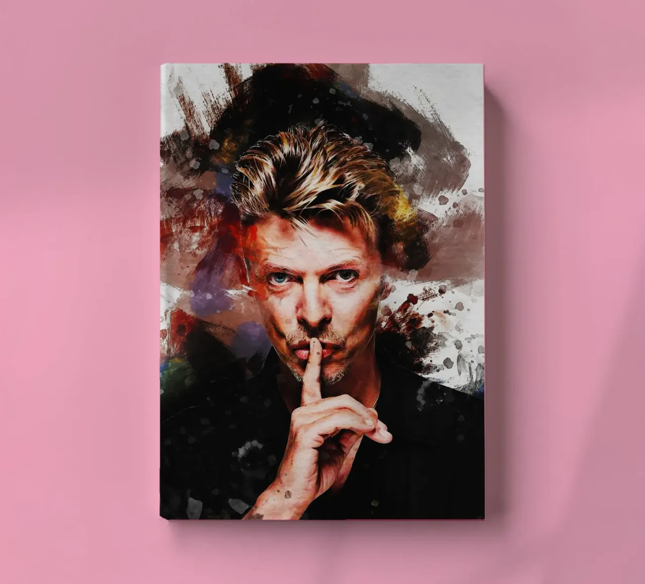 Portrait de David Bowie à la boue carnet de notes de Gunawan Rb