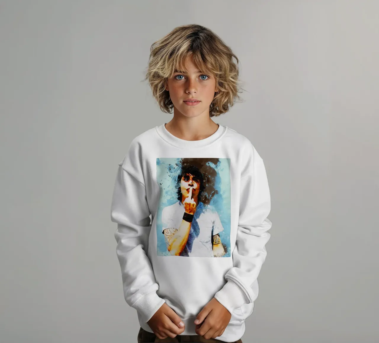 Smudge of Portrait Dave Foo Fighters sudadera para niño de Gunawan Rb