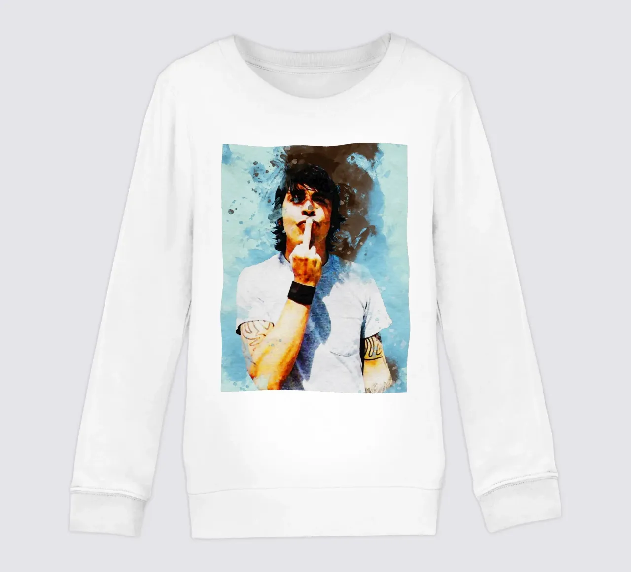 Smudge of Portrait Dave Foo Fighters sudadera para niño de Gunawan Rb