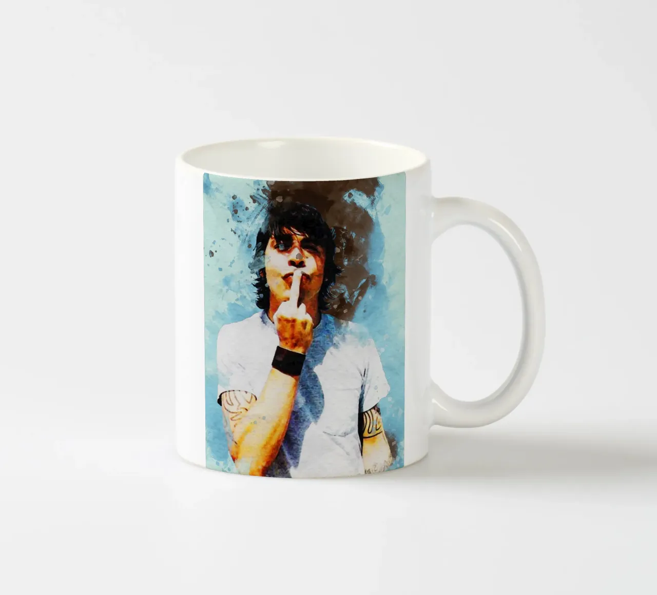Sbaffo di ritratto Dave Foo Fighters tazza in ceramica da Gunawan Rb