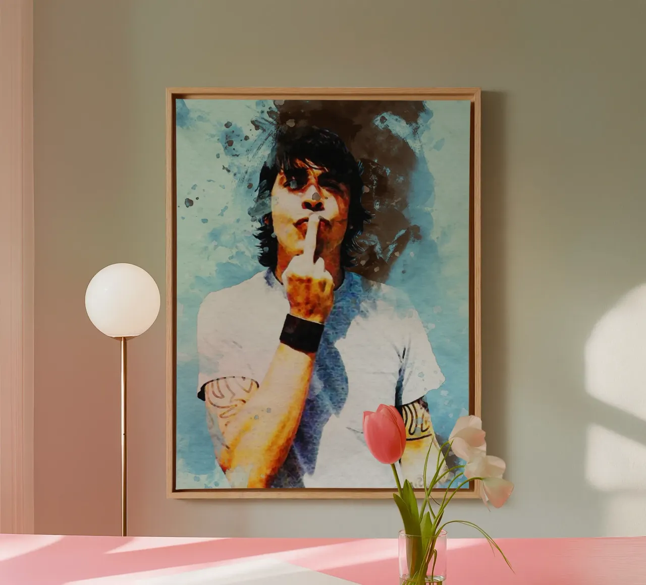 Smudge of Portrait Dave Foo Fighters canvas by Gunawan Rb