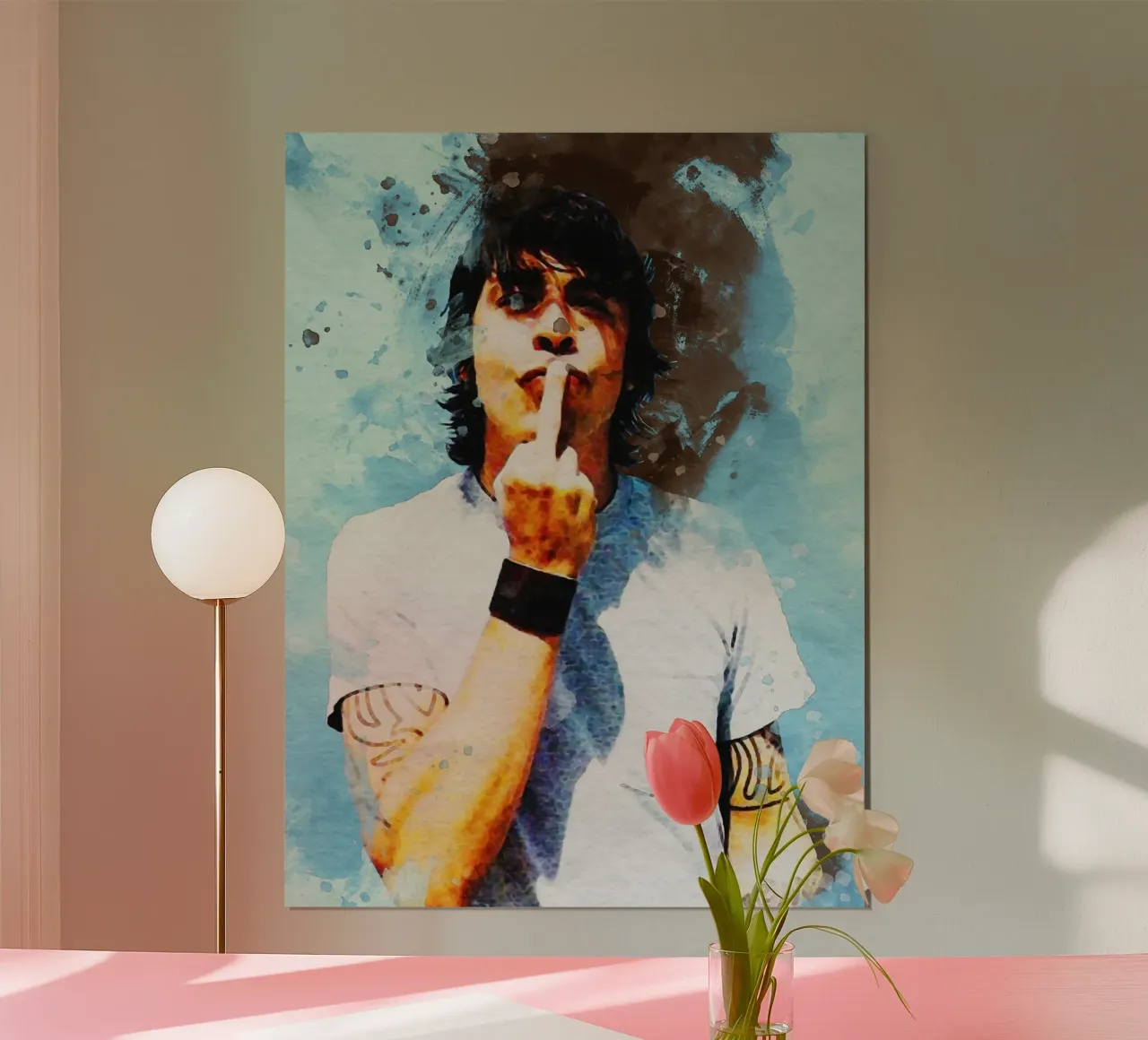 Smudge of Portrait Dave Foo Fighters hahnemühle de Gunawan Rb