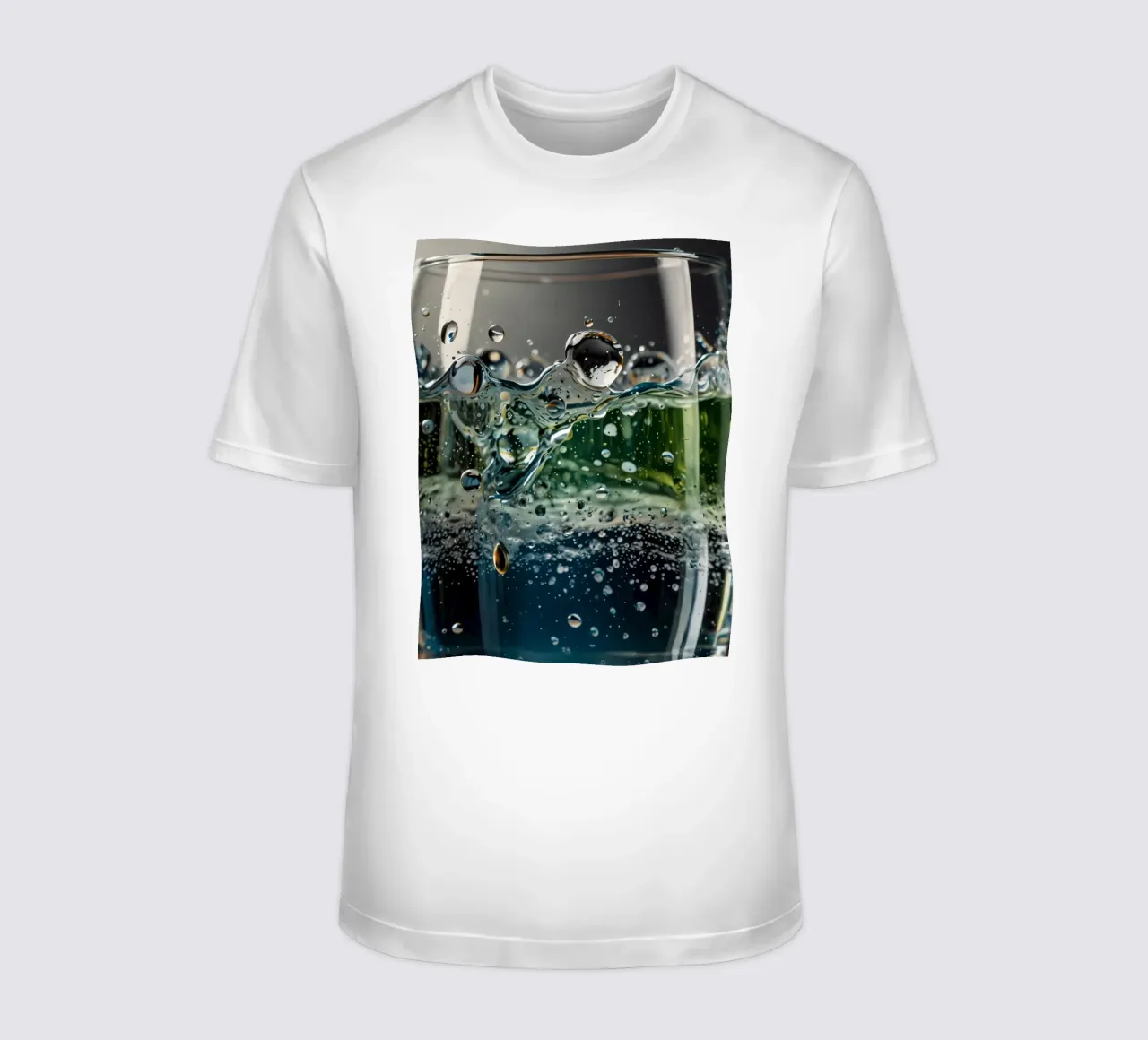 Refreshing drink with vibrant colors and bubbles t-shirt da DesignDoodle