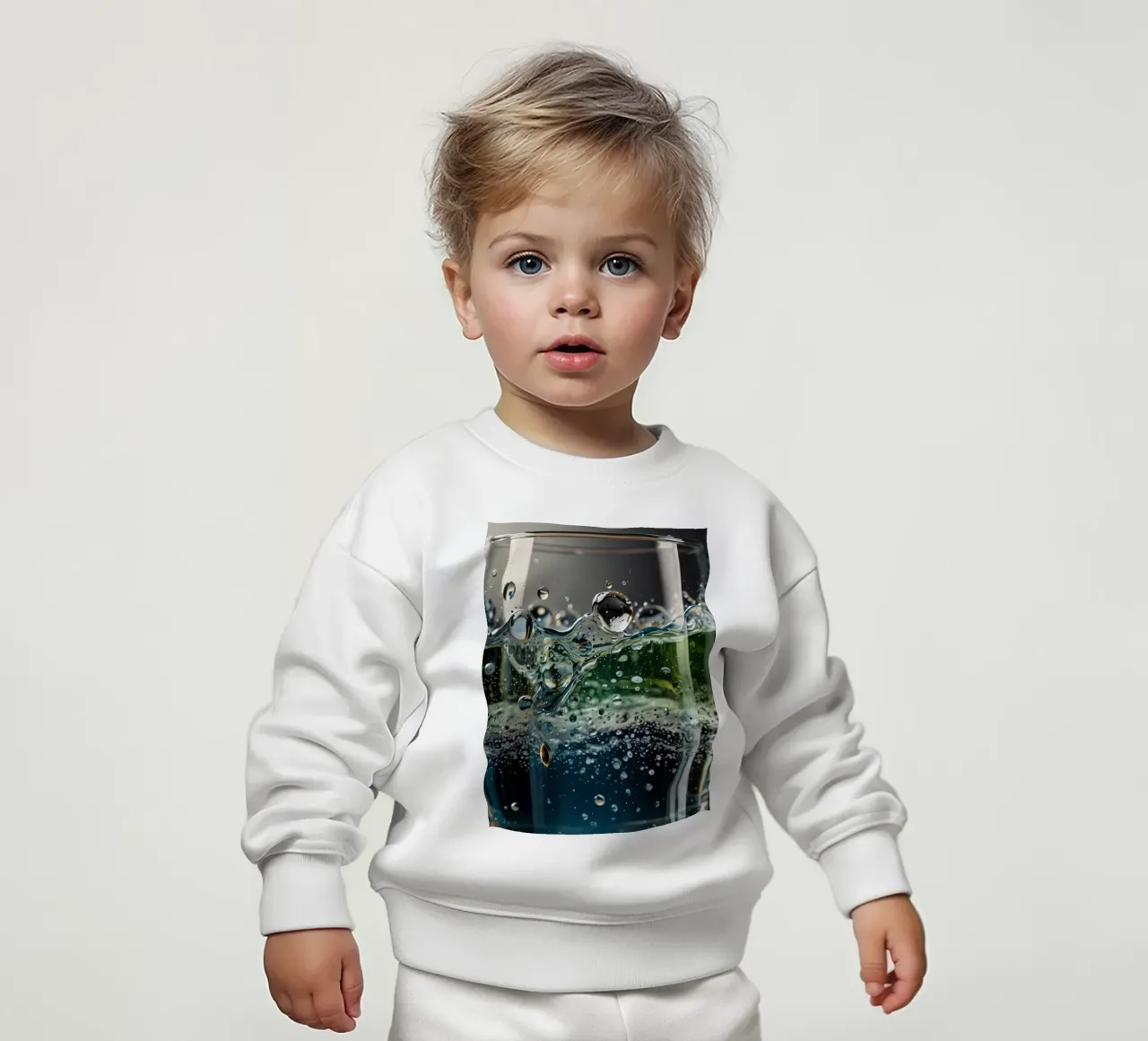 Refreshing drink with vibrant colors and bubbles felpa neonato da DesignDoodle