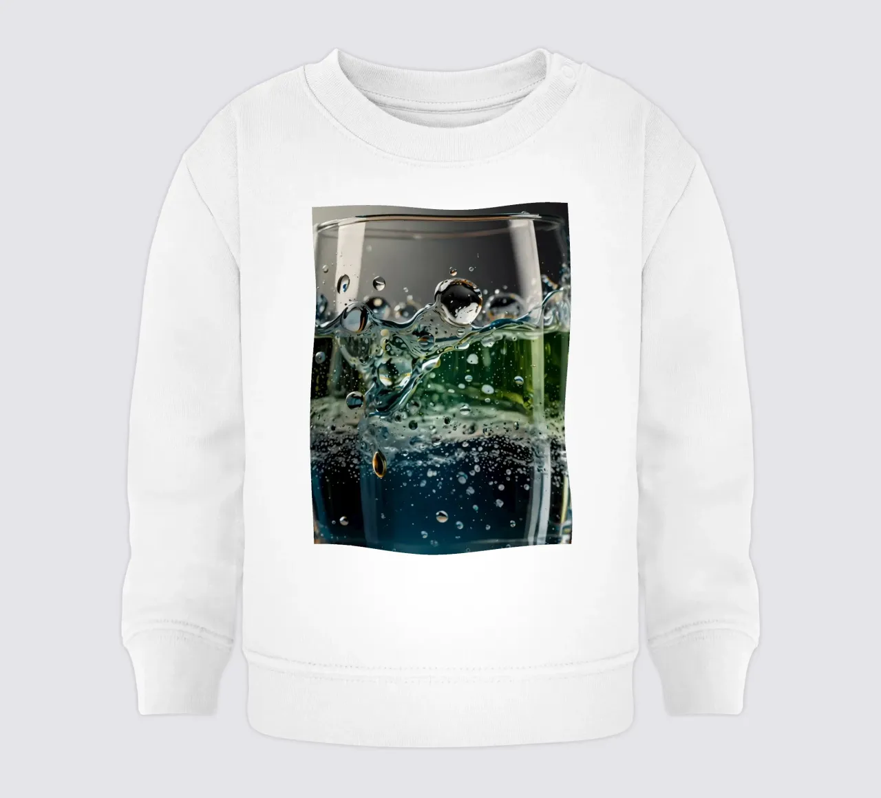 Refreshing drink with vibrant colors and bubbles felpa neonato da DesignDoodle