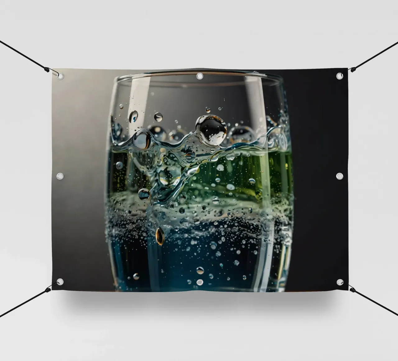Refreshing drink with vibrant colors and bubbles telo in pvc da DesignDoodle