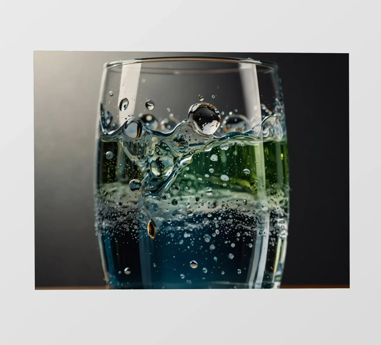Refreshing drink with vibrant colors and bubbles telo in pvc da DesignDoodle