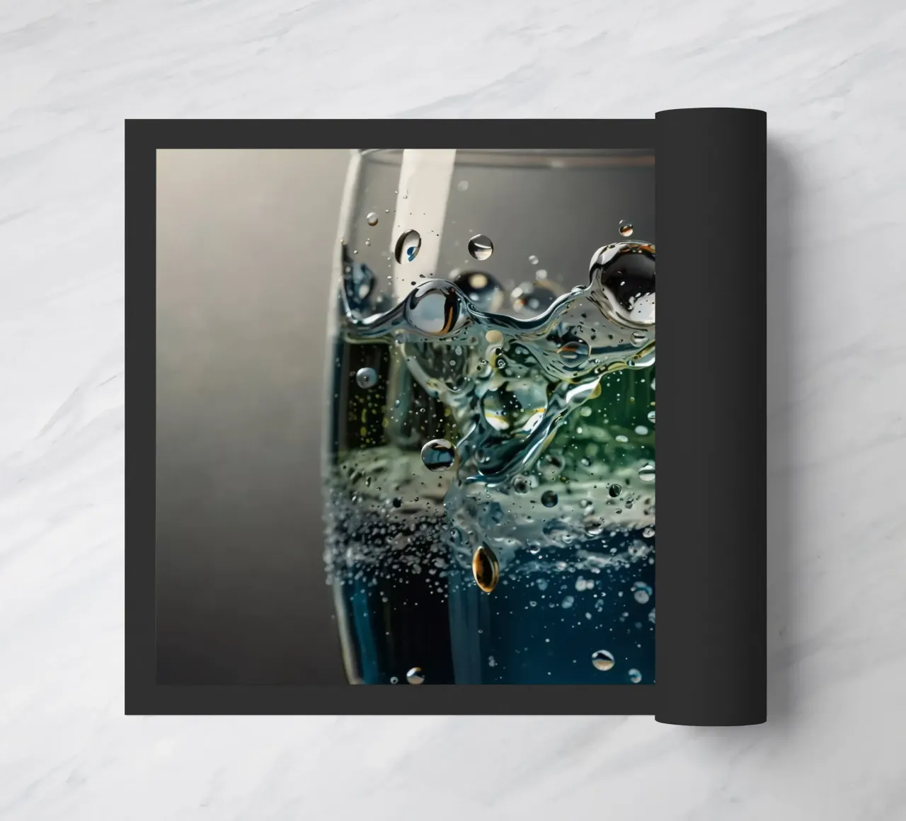 Refreshing drink with vibrant colors and bubbles zerbino da DesignDoodle