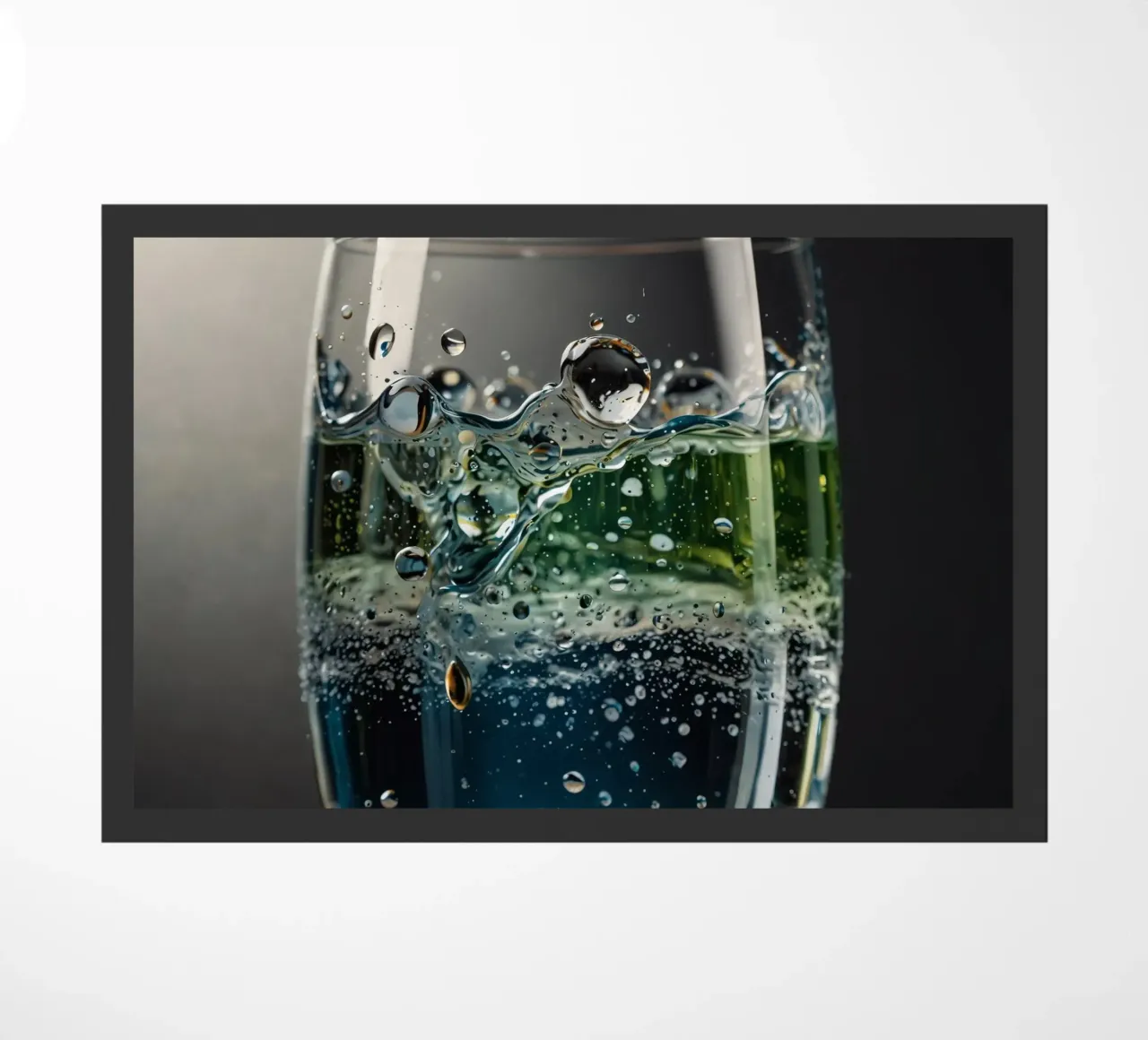 Refreshing drink with vibrant colors and bubbles zerbino da DesignDoodle