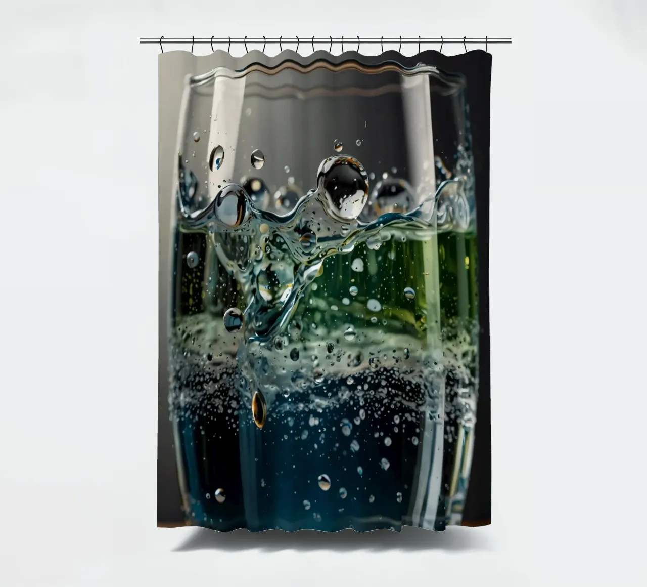 Refreshing drink with vibrant colors and bubbles tenda da doccia da DesignDoodle