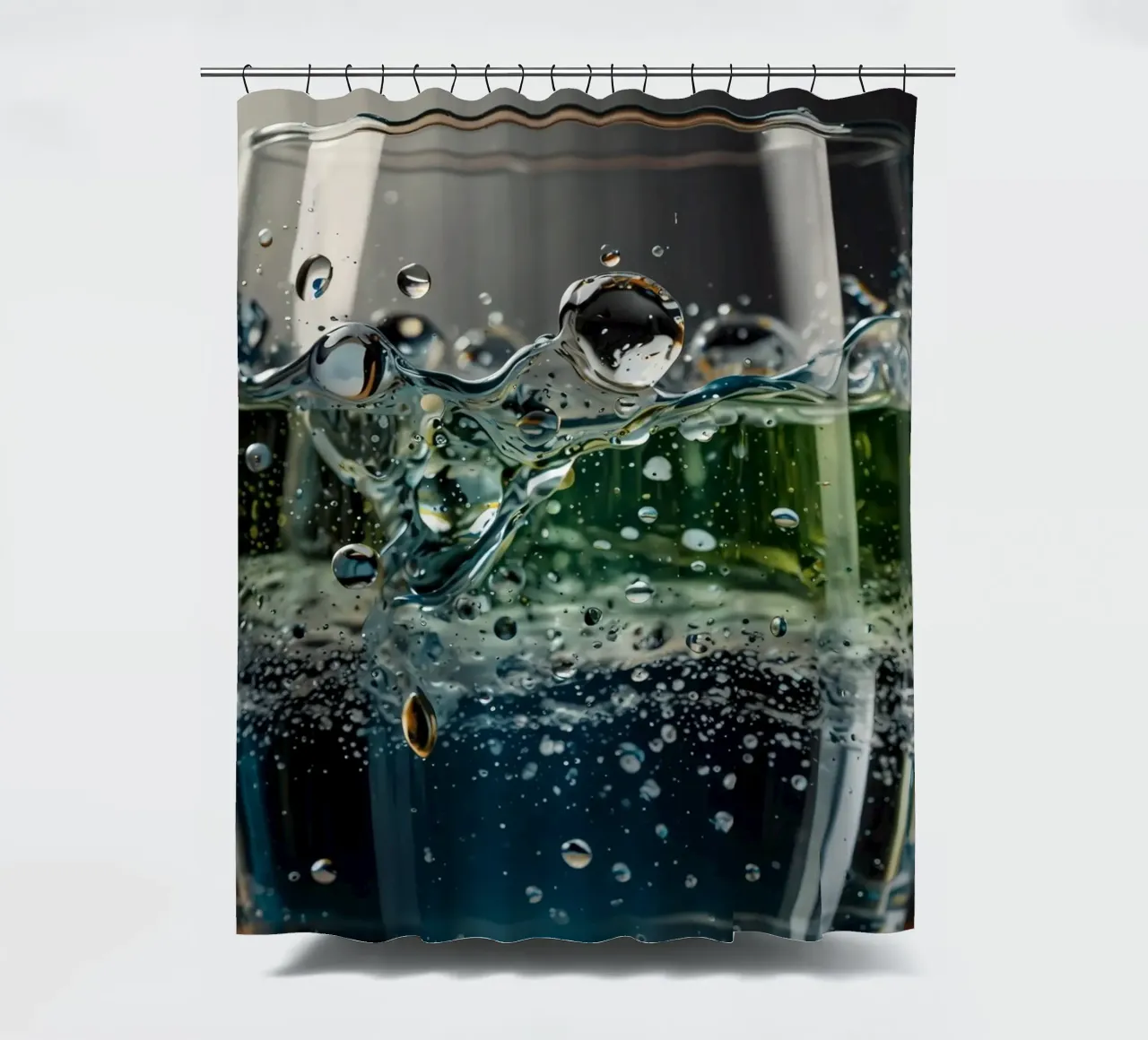 Refreshing drink with vibrant colors and bubbles tenda da doccia da DesignDoodle