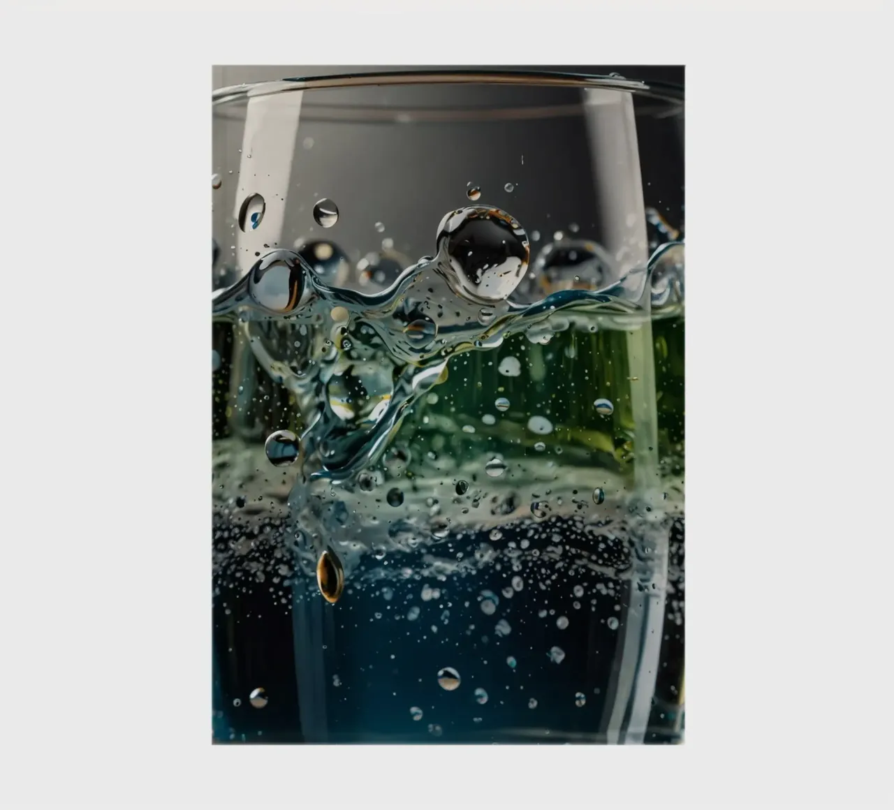 Refreshing drink with vibrant colors and bubbles diario da DesignDoodle