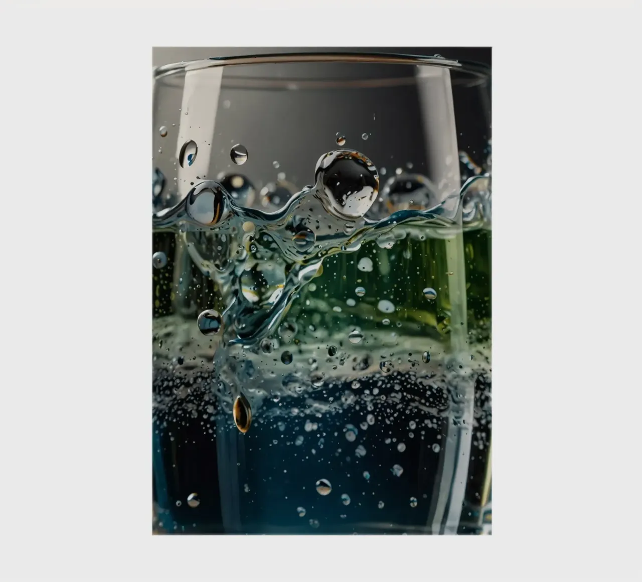 Refreshing drink with vibrant colors and bubbles diario da DesignDoodle