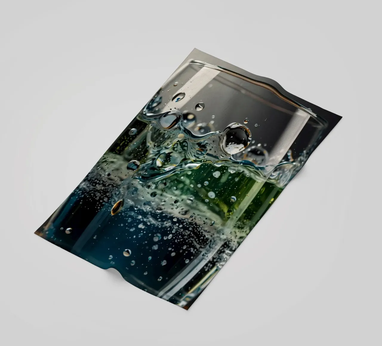 Refreshing drink with vibrant colors and bubbles telo mare da DesignDoodle