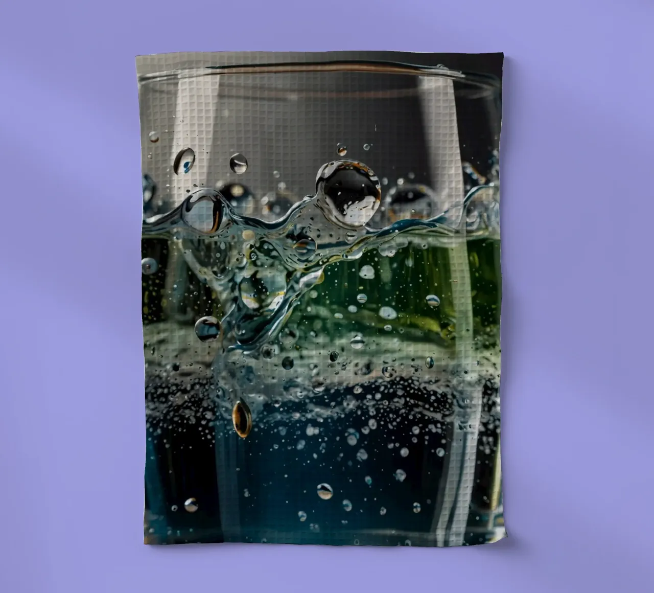 Refreshing drink with vibrant colors and bubbles canovaccio da cucina da DesignDoodle