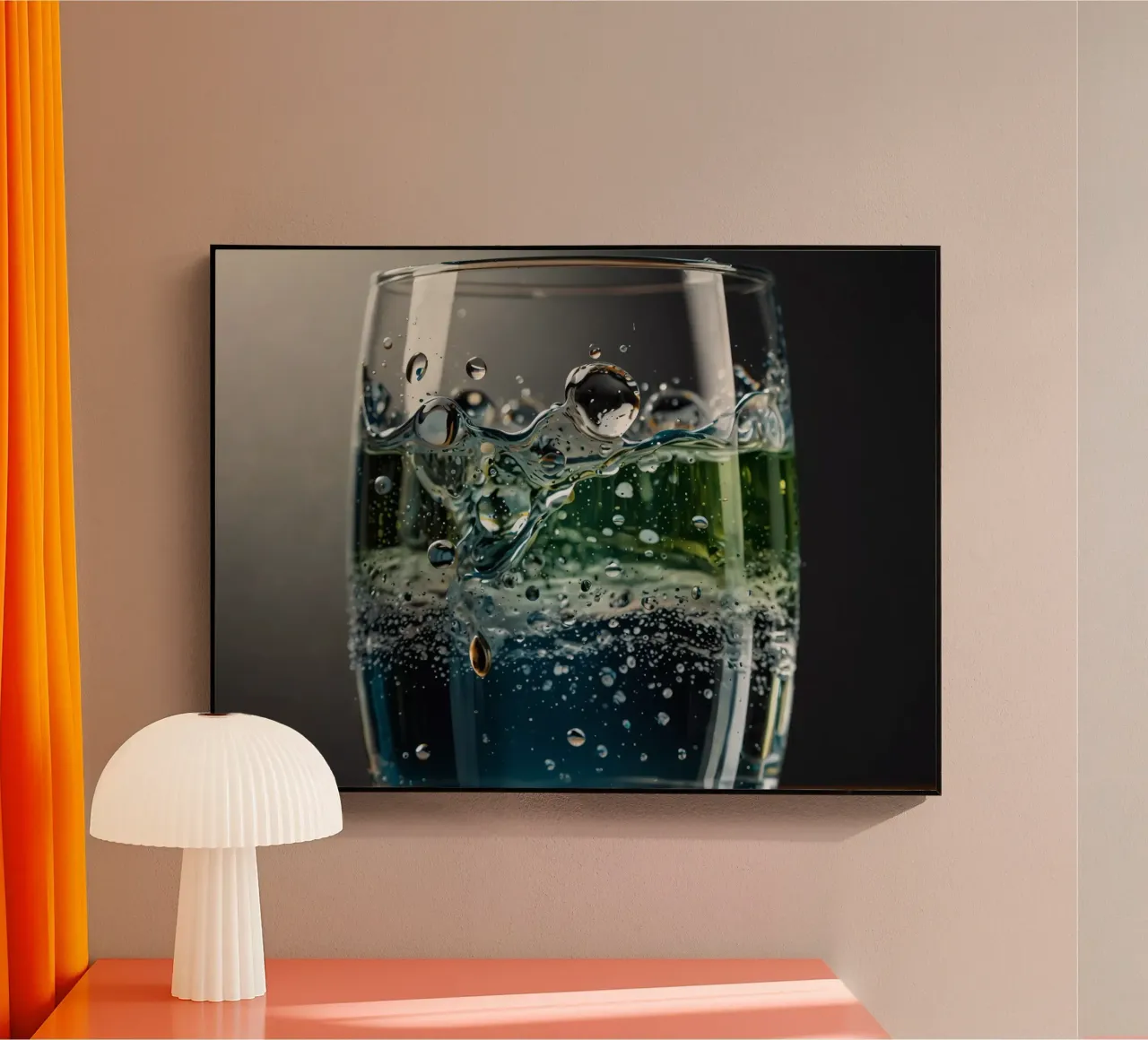 Refreshing drink with vibrant colors and bubbles plexiglass da DesignDoodle