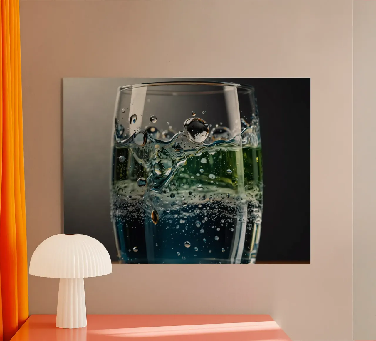 Refreshing drink with vibrant colors and bubbles plexiglass da DesignDoodle