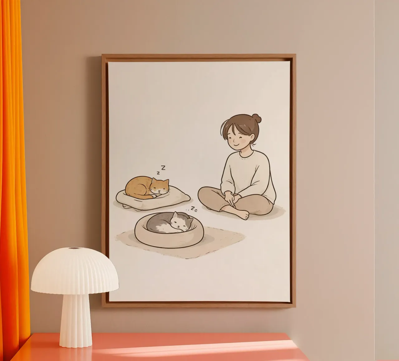 Sereno sonnellino del gatto tela da DesignDoodle