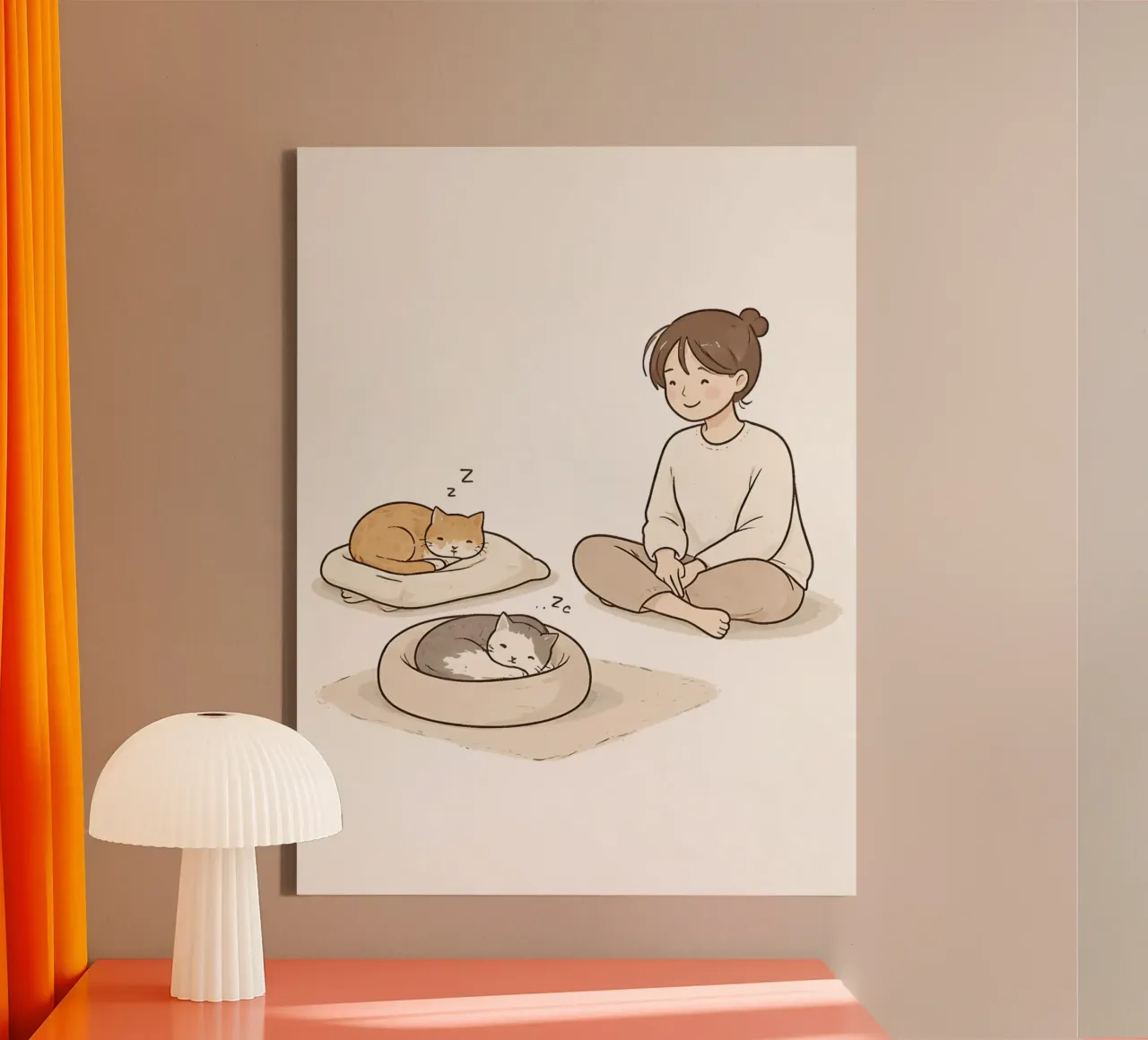 Sereno sonnellino del gatto tela da DesignDoodle