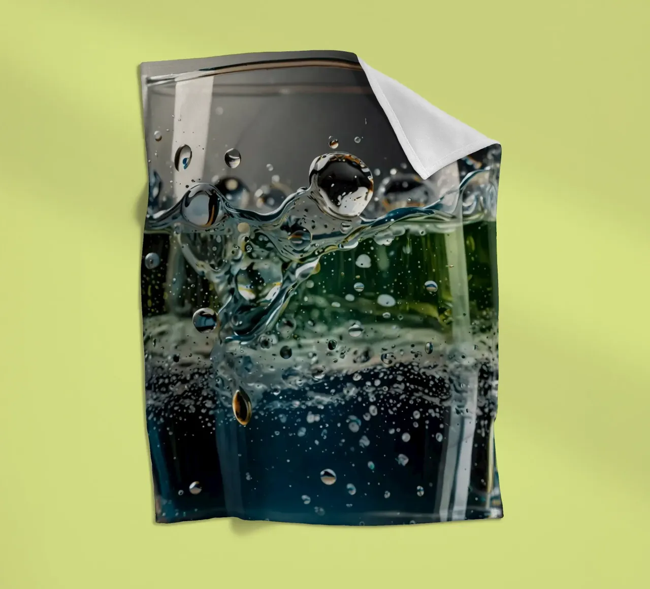 Refreshing drink with vibrant colors and bubbles coperta in pile da DesignDoodle