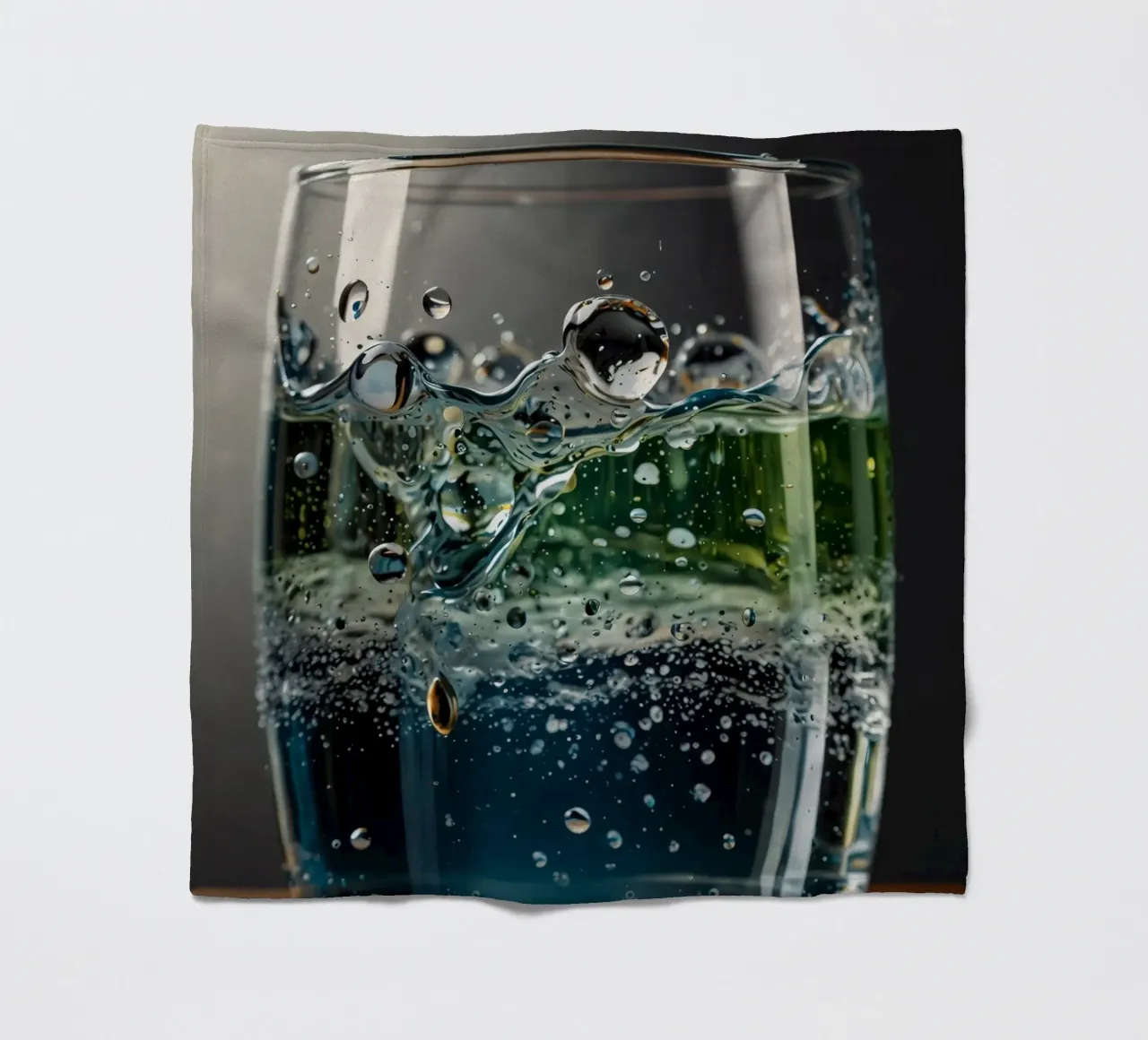 Refreshing drink with vibrant colors and bubbles coperta in pile da DesignDoodle