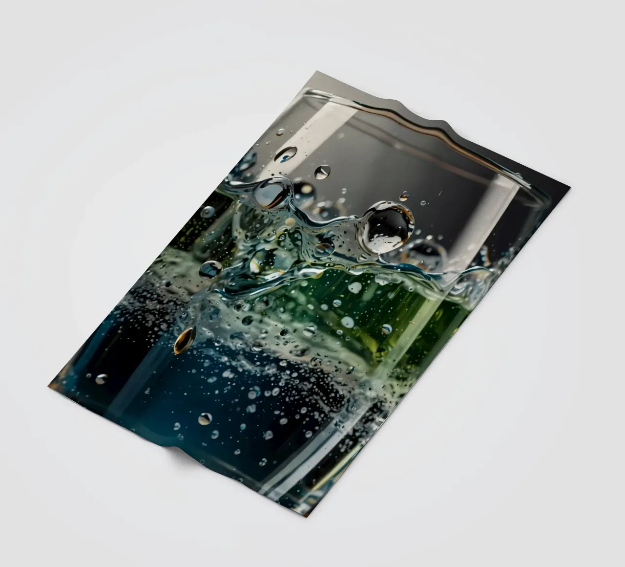 Refreshing drink with vibrant colors and bubbles coperta in pile da DesignDoodle