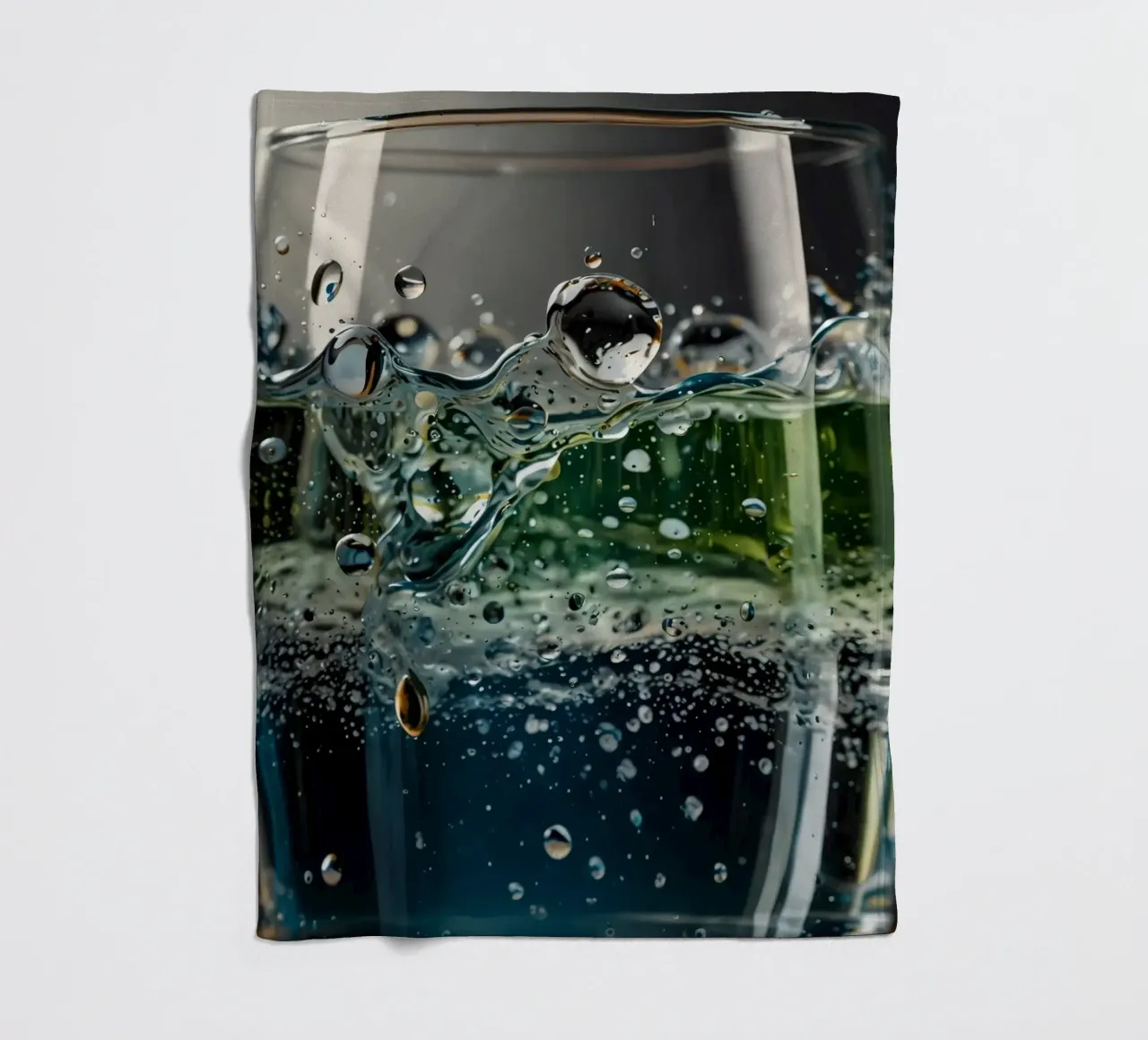 Refreshing drink with vibrant colors and bubbles coperta in pile da DesignDoodle