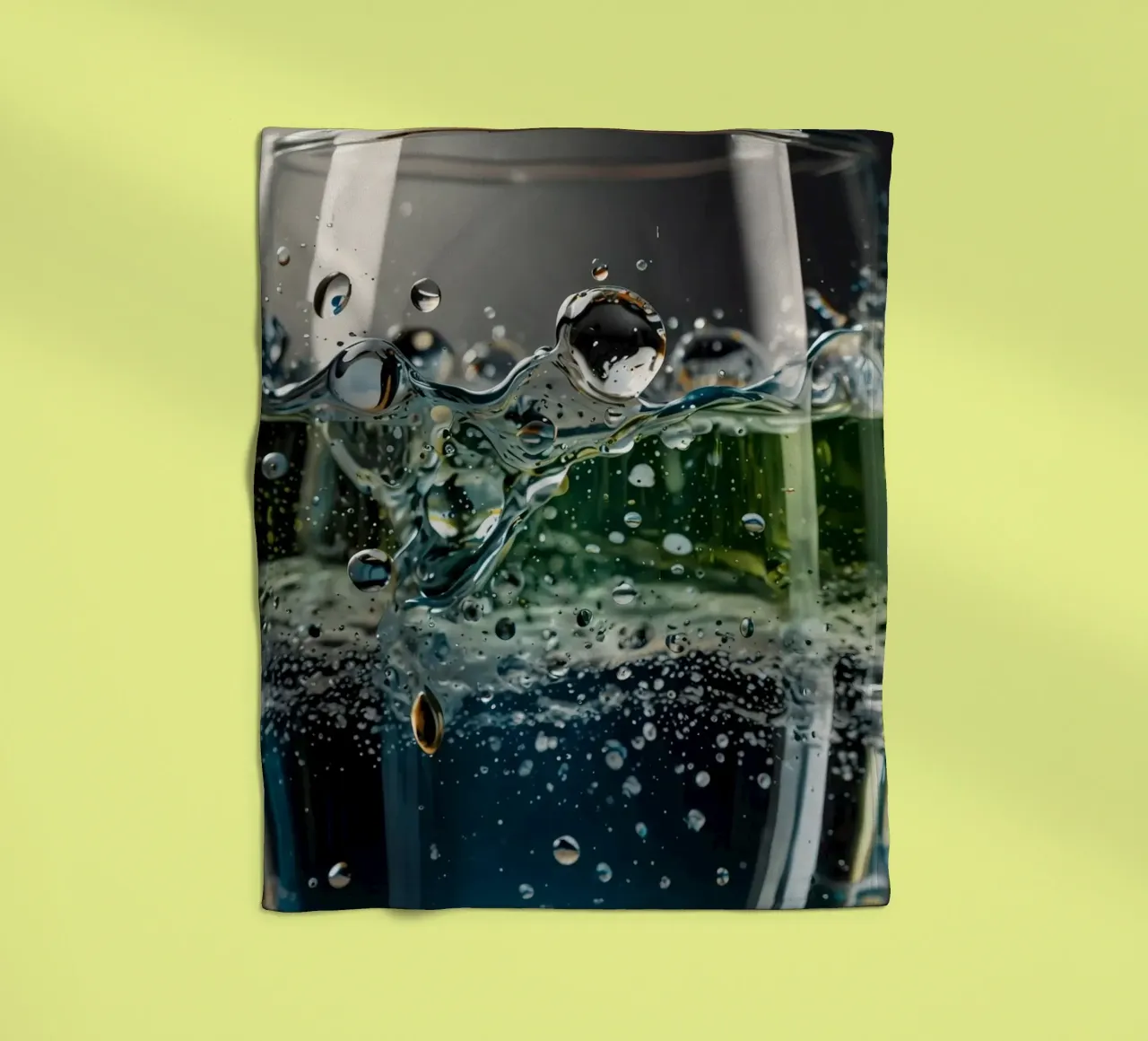 Refreshing drink with vibrant colors and bubbles coperta in pile da DesignDoodle