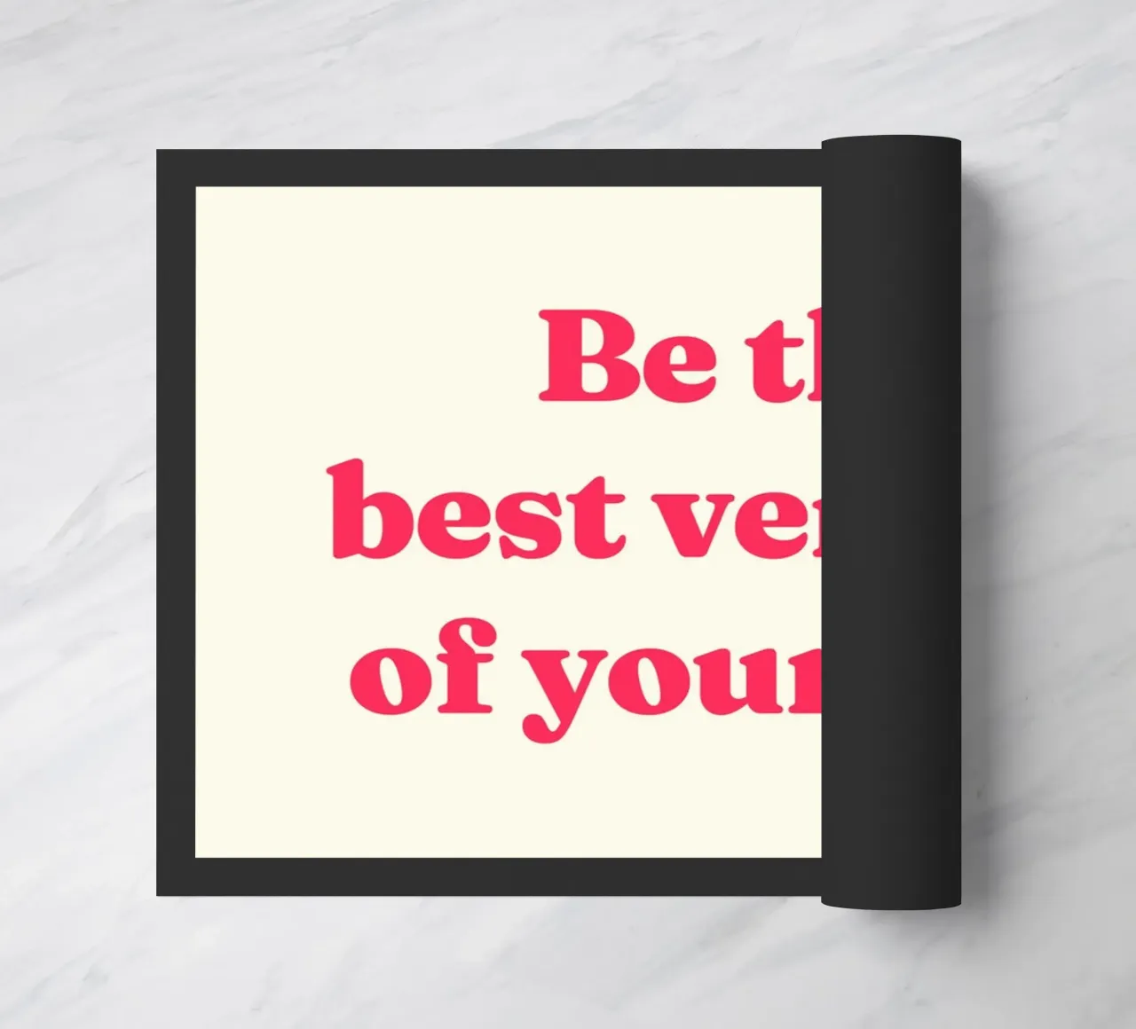 Sei die beste Version deiner selbst Zitat Fußmatte von Paigaam Studio