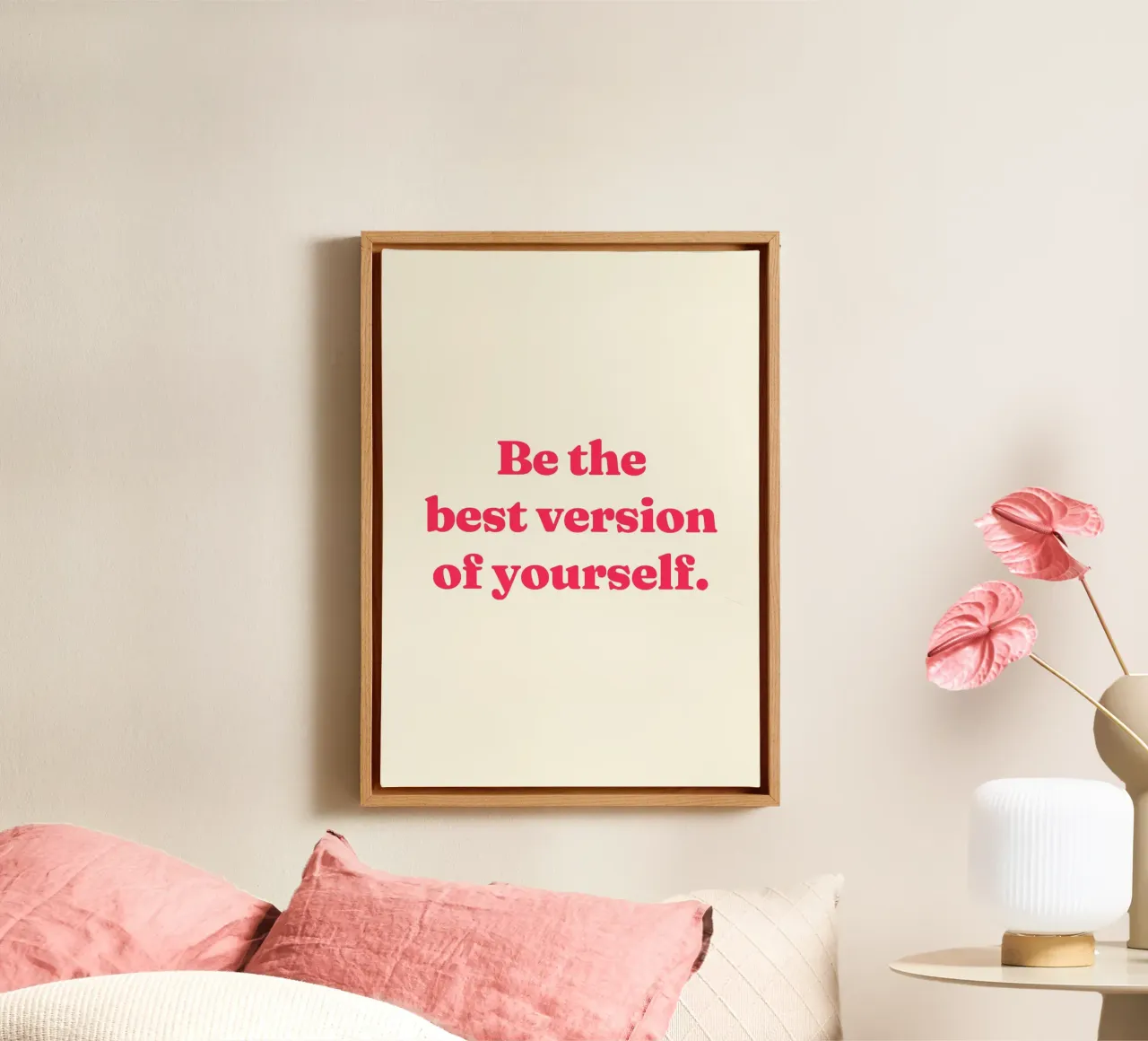 Be the best version of yourself quote canvas by Paigaam Studio