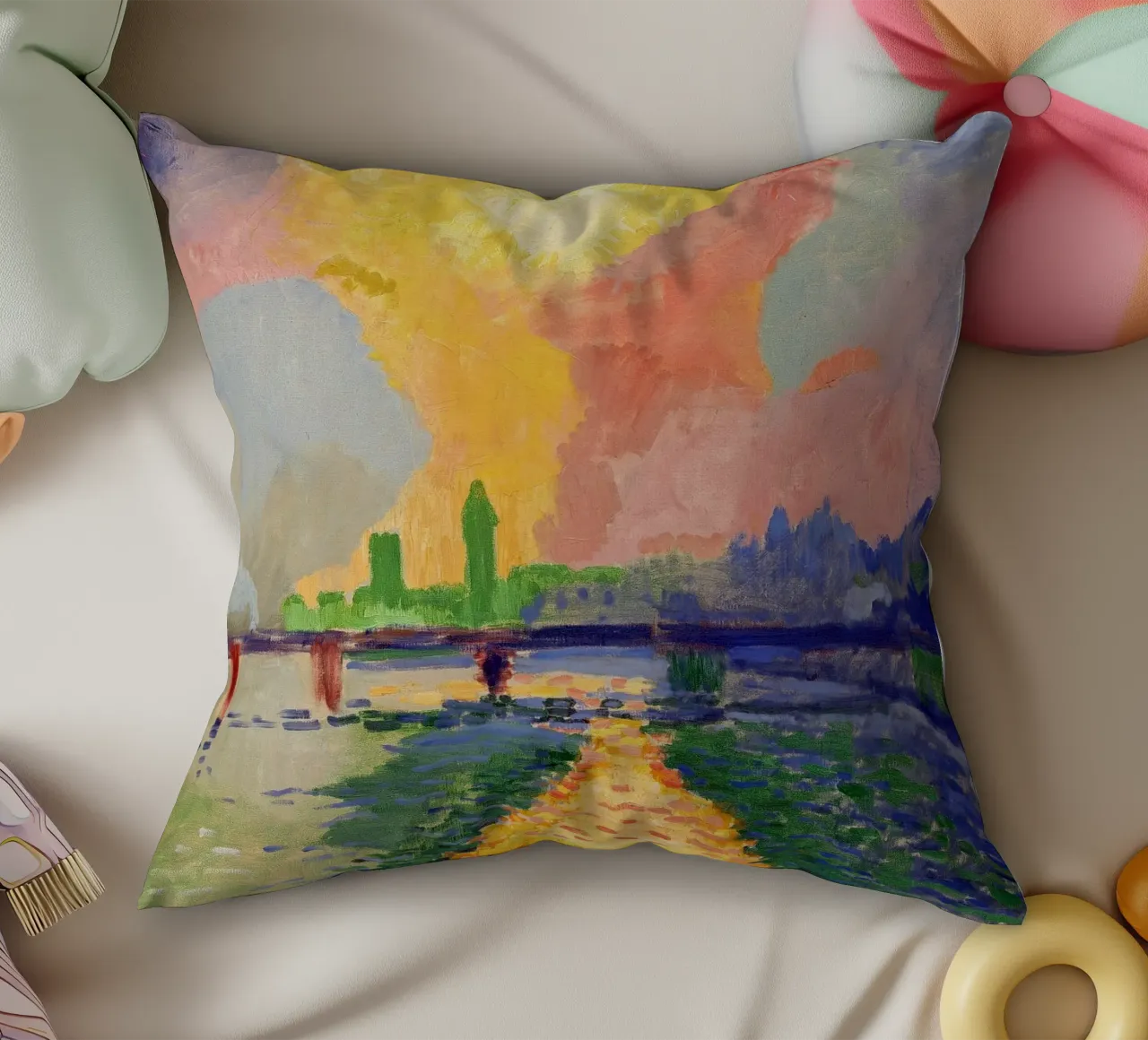 André Derain - Ponte di Charing Cross cuscino da ARTOTHEK
