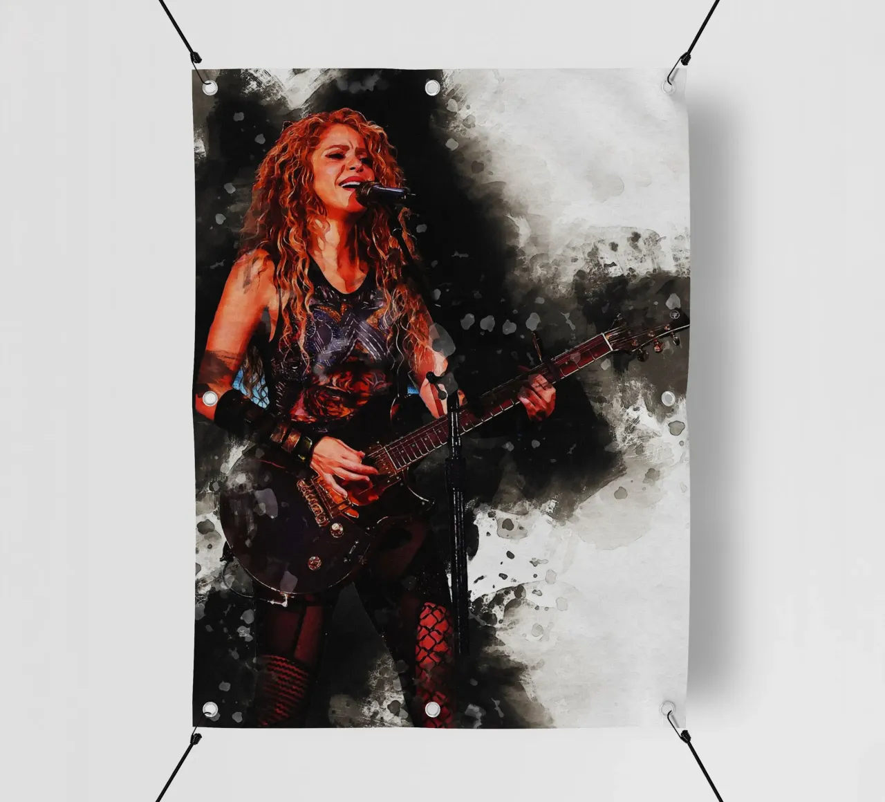 Smudge Shakira dal vivo in concerto telo in pvc da Gunawan Rb