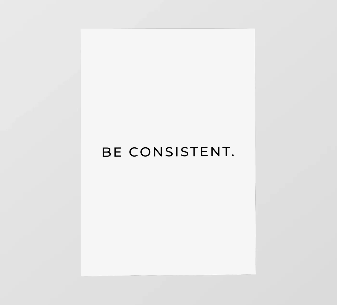 Be consistent quote backlit film by Paigaam Studio