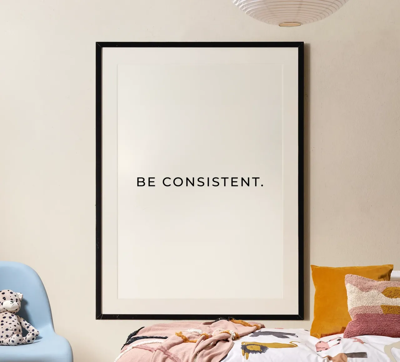 Be consistent quote poster by Paigaam Studio