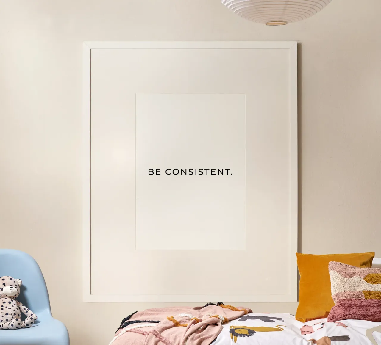 Be consistent quote poster by Paigaam Studio