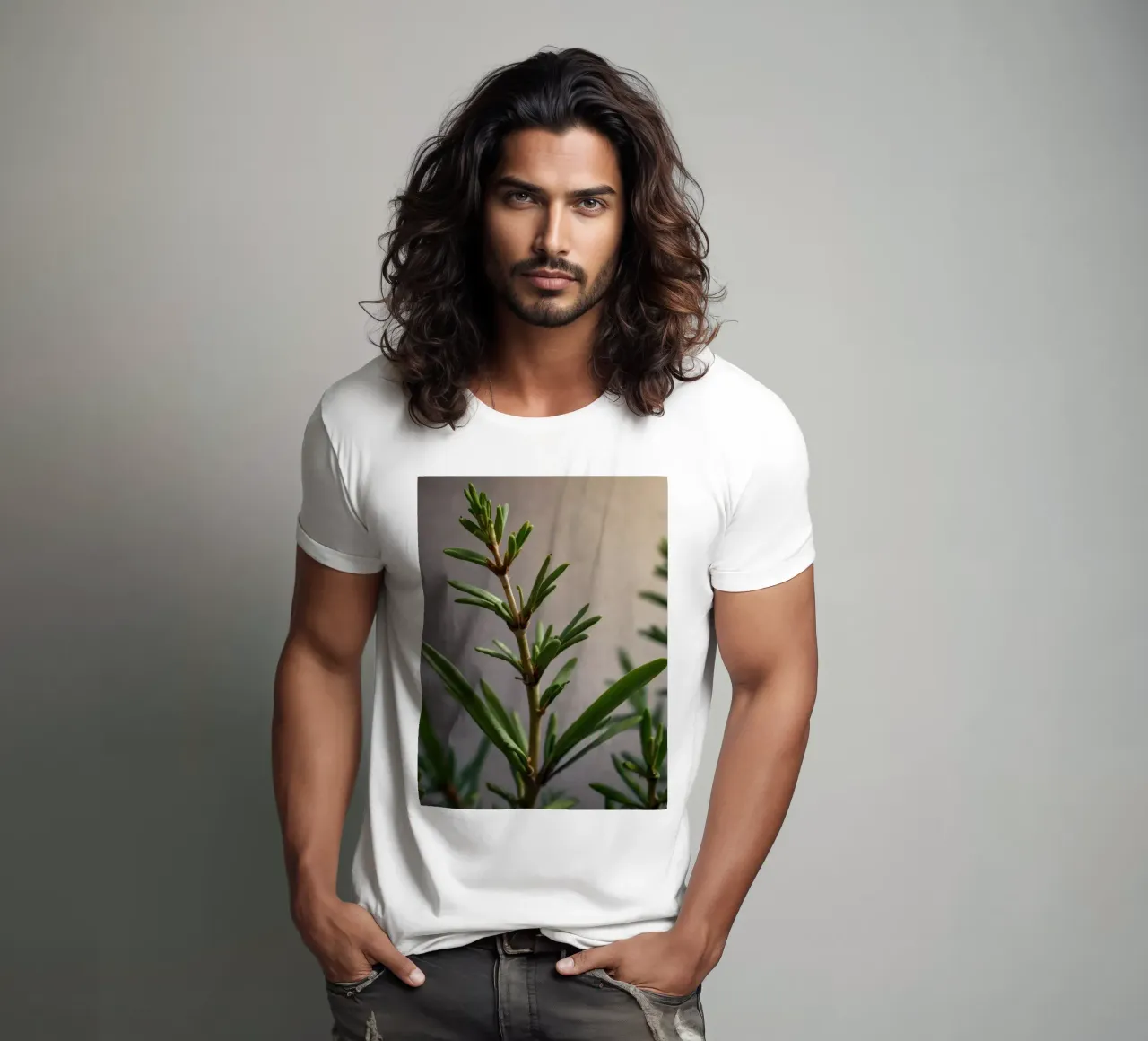 I rami verdi delle piante si protendono verso l'alto, mostrando foglie vivaci. t-shirt da DesignDoodle