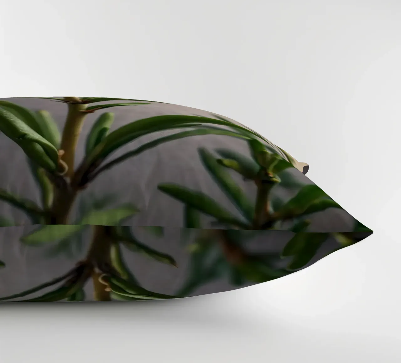 I rami verdi delle piante si protendono verso l'alto, mostrando foglie vivaci. cuscino da DesignDoodle