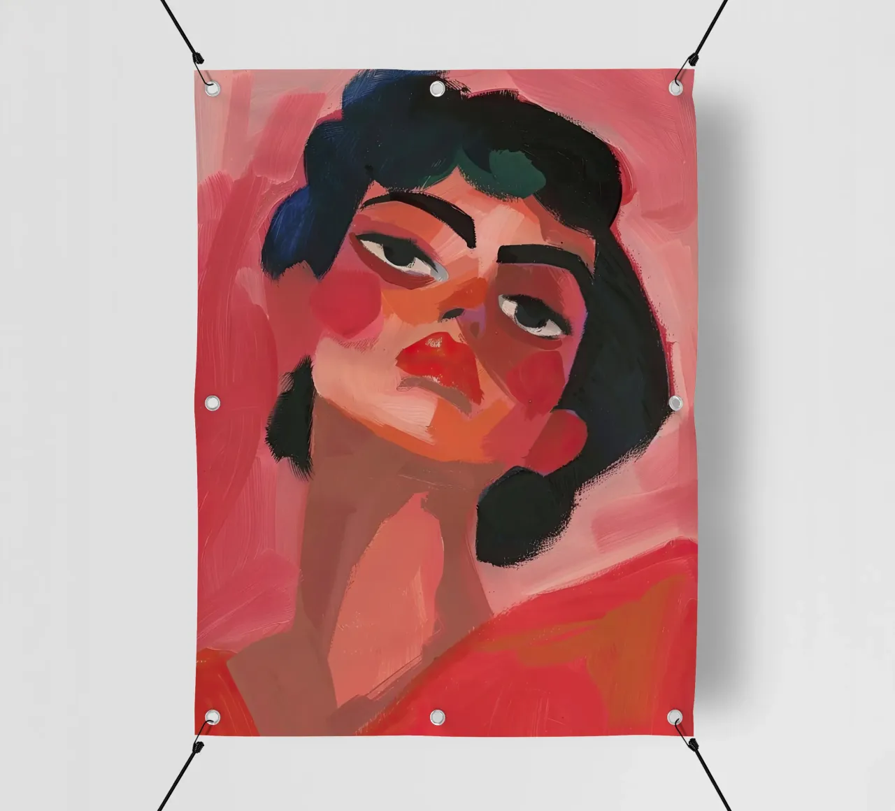 Bellezza astratta in rosso telo in pvc da DaarbyN