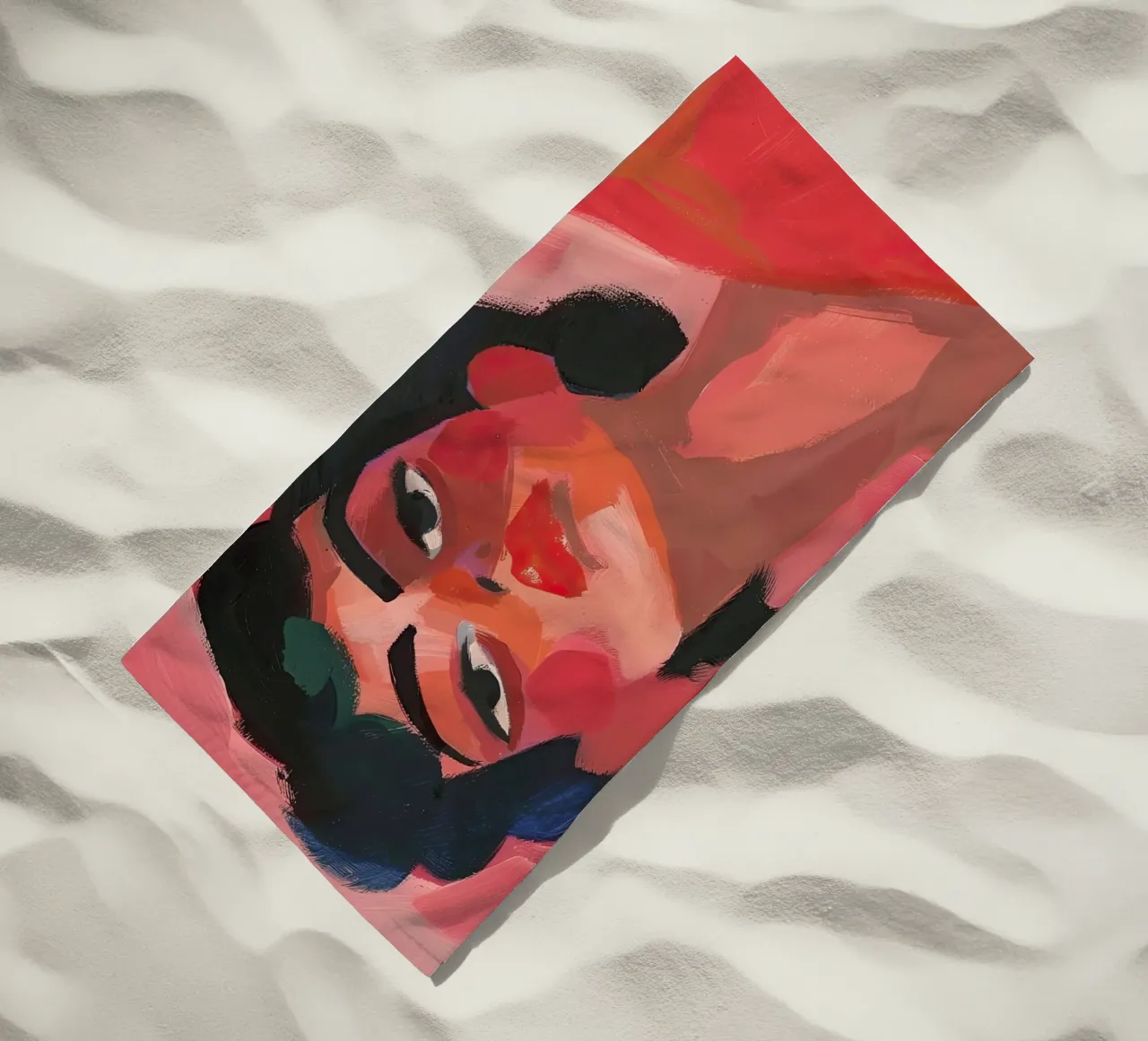 Bellezza astratta in rosso telo mare da DaarbyN