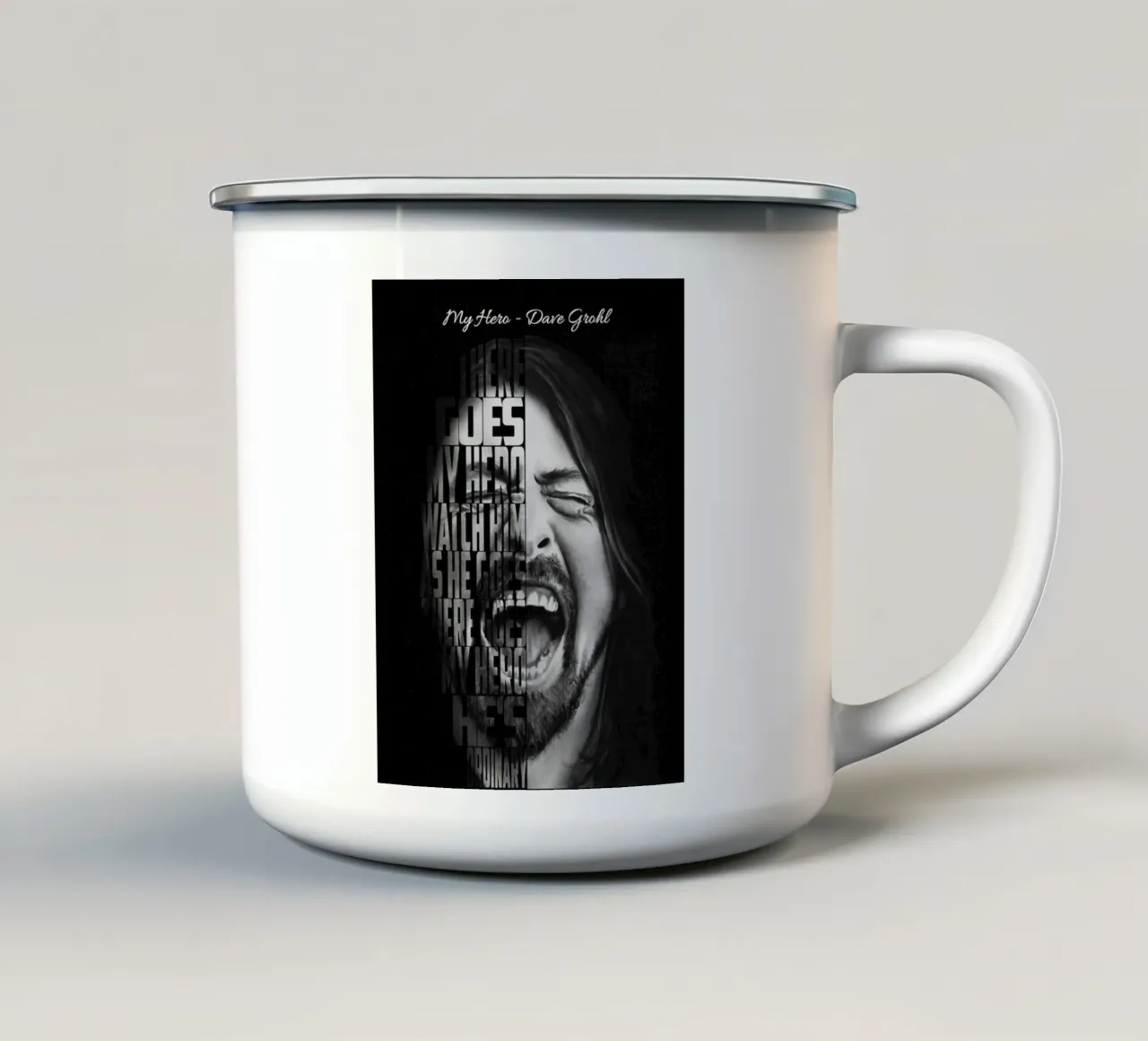 Il mio eroe tazza in smalto da Gunawan Rb