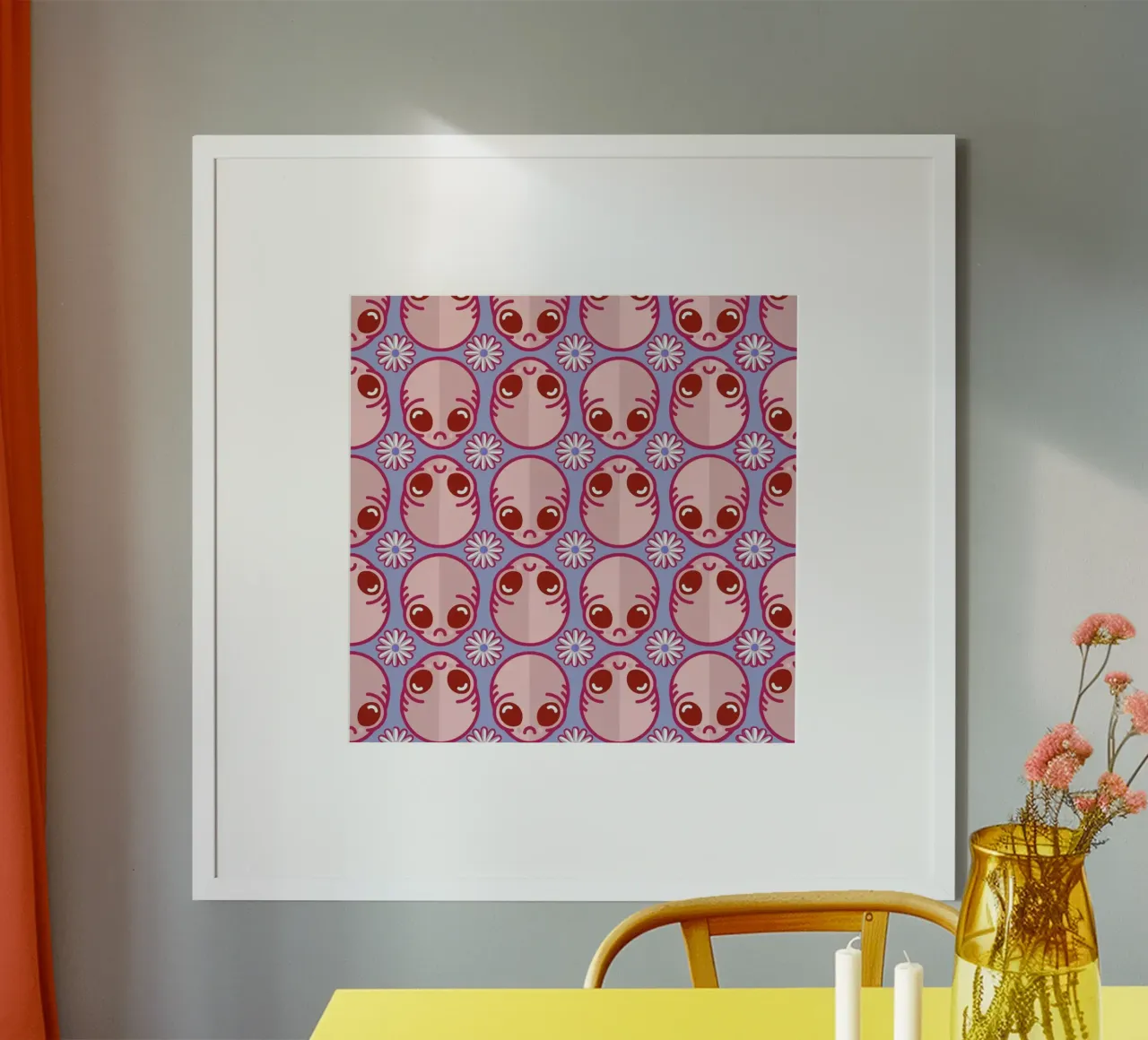 Sadalien Serenity Quartzrose poster con telaio in alluminio da Chobopop