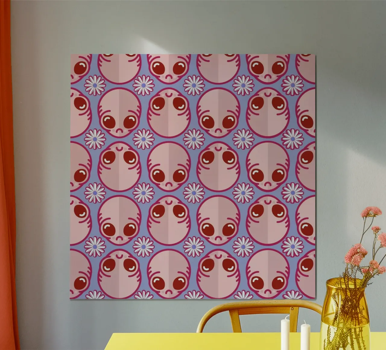 Sadalien Serenity Quartzrose poster con telaio in alluminio da Chobopop