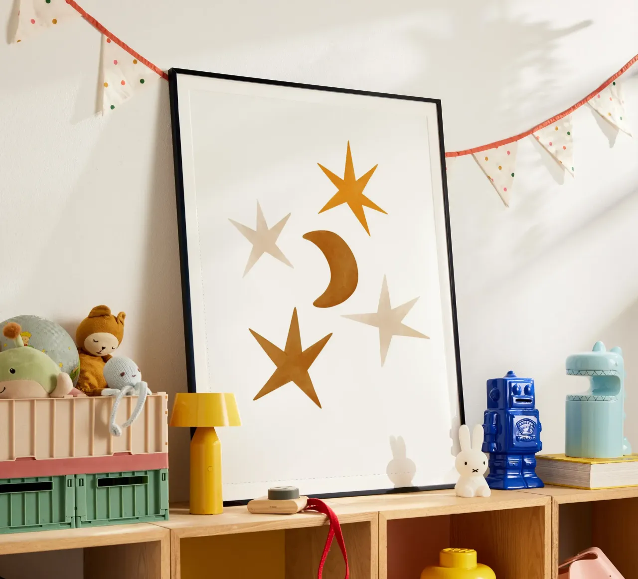Childhood Charms No 4 poster con telaio in legno da treechild